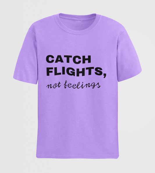 Catch Flights Round Neck T-shirt