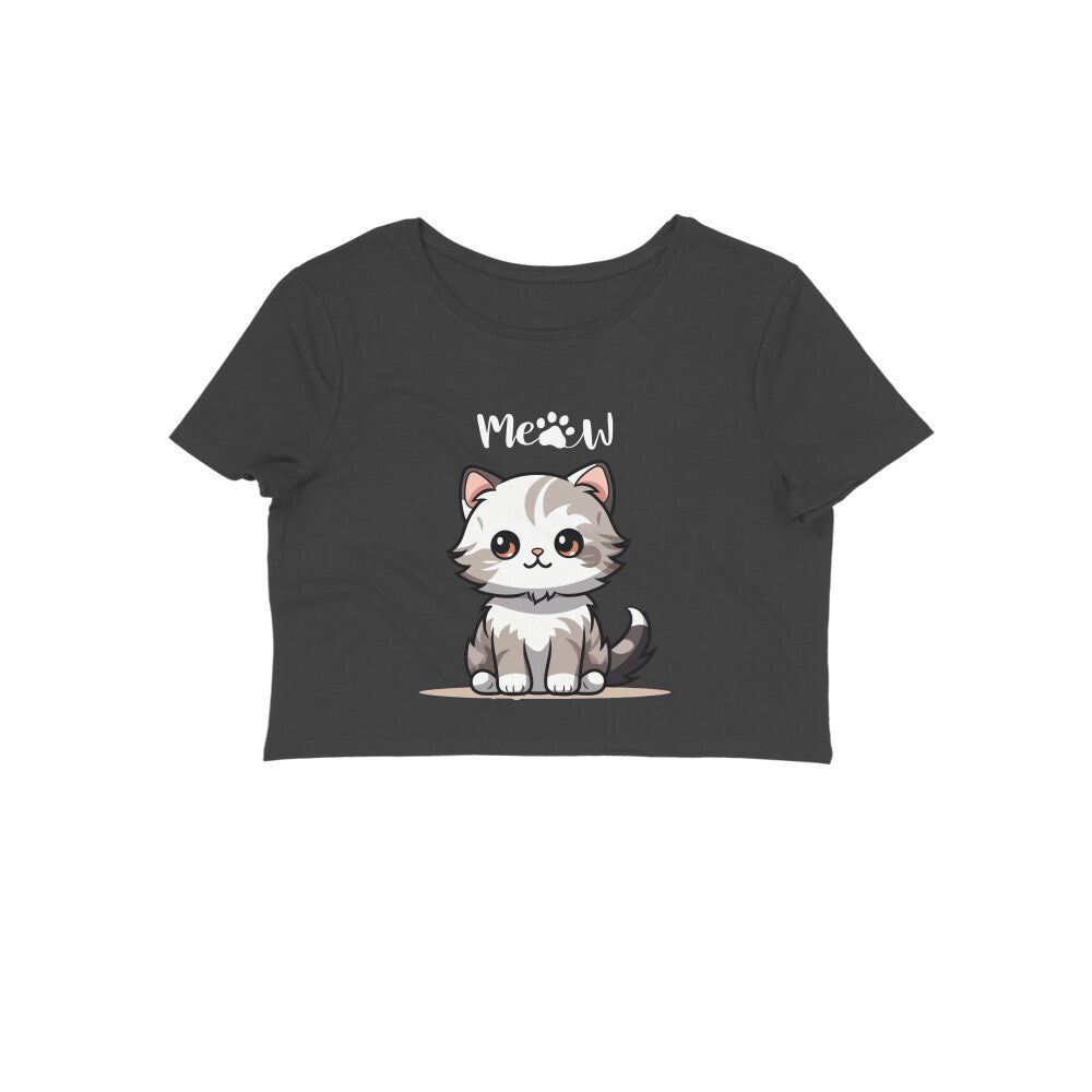 Meow Women's Cropped T-shirt