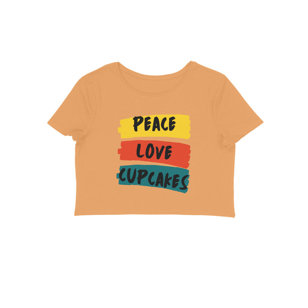 Peace & Love Themed Crop Top