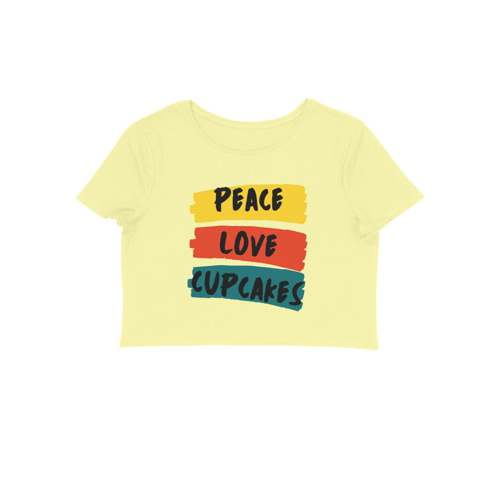 Peace & Love Themed Crop Top