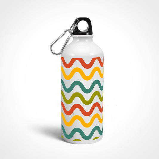 Colourful Groovy Pattern Water Bottle