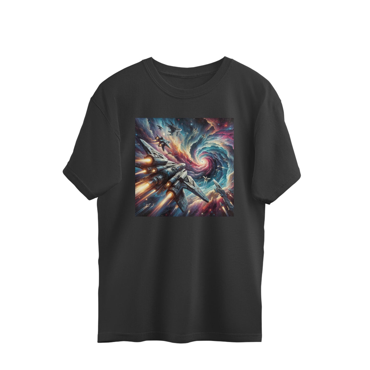 Galaxy Swirl Unisex Oversized Boxy Tee