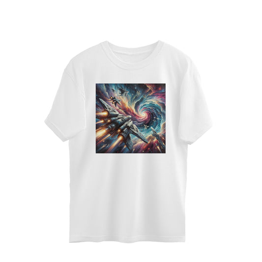 Galaxy Swirl Unisex Oversized Boxy Tee