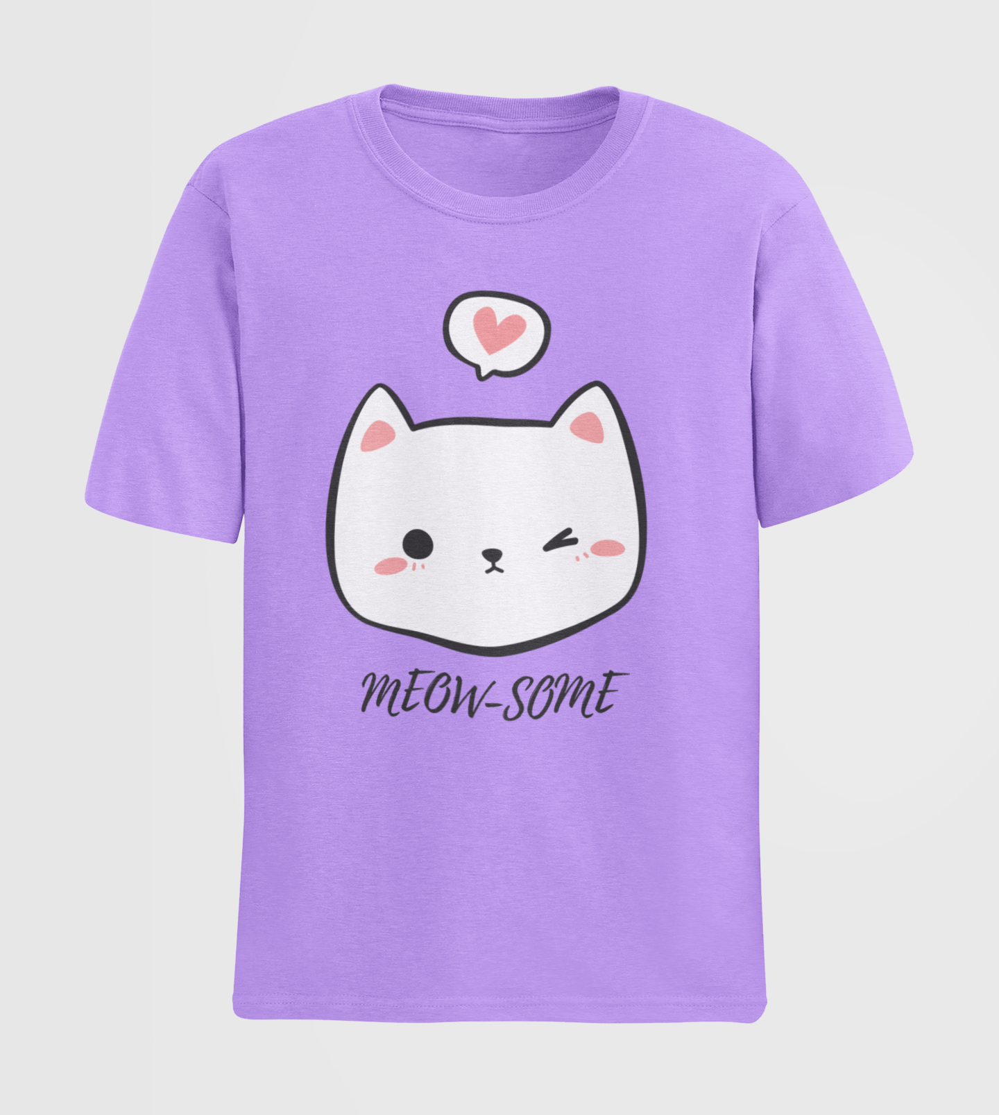 Meowsome Round Neck T-shirt