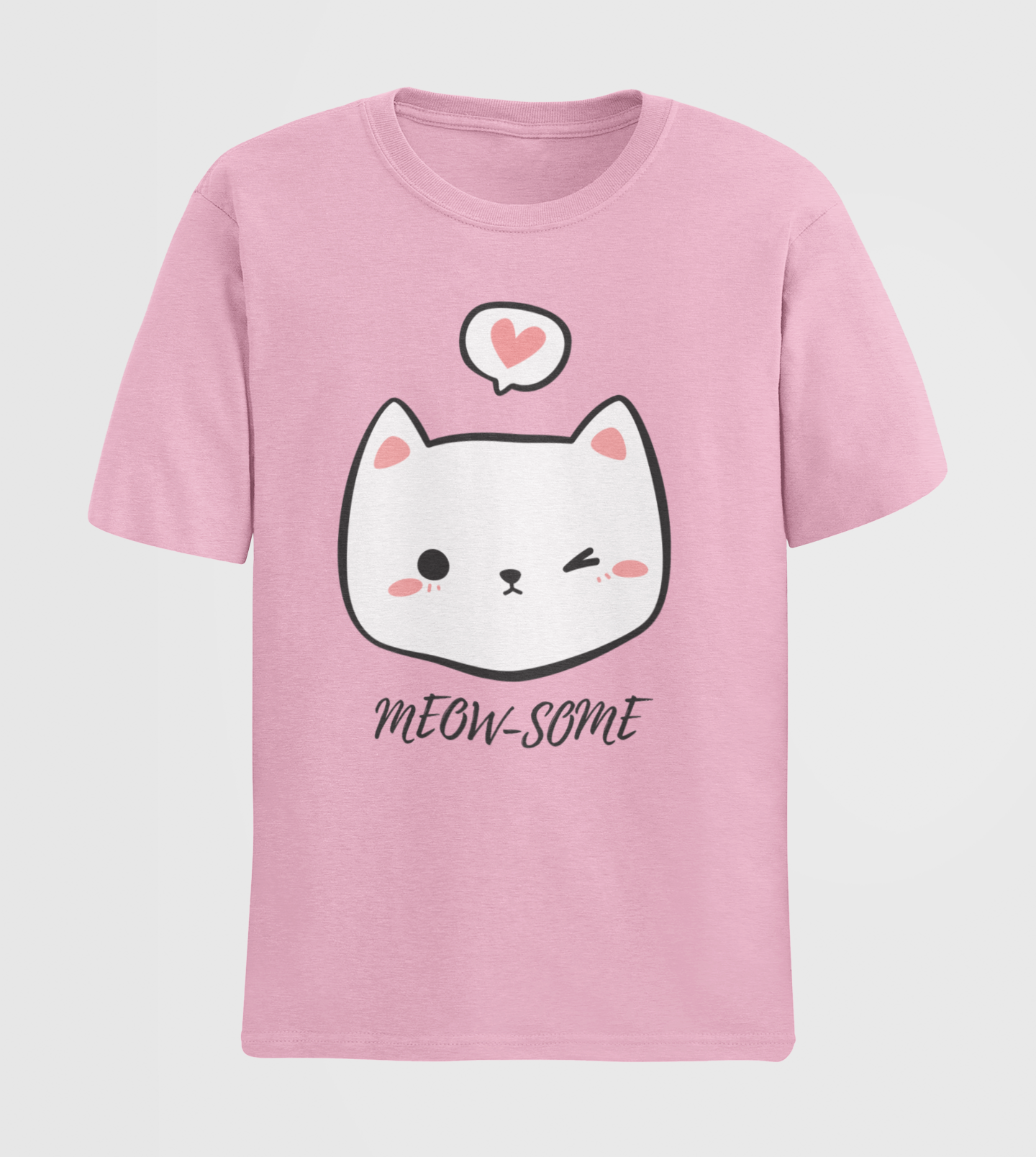 Meowsome Round Neck T-shirt