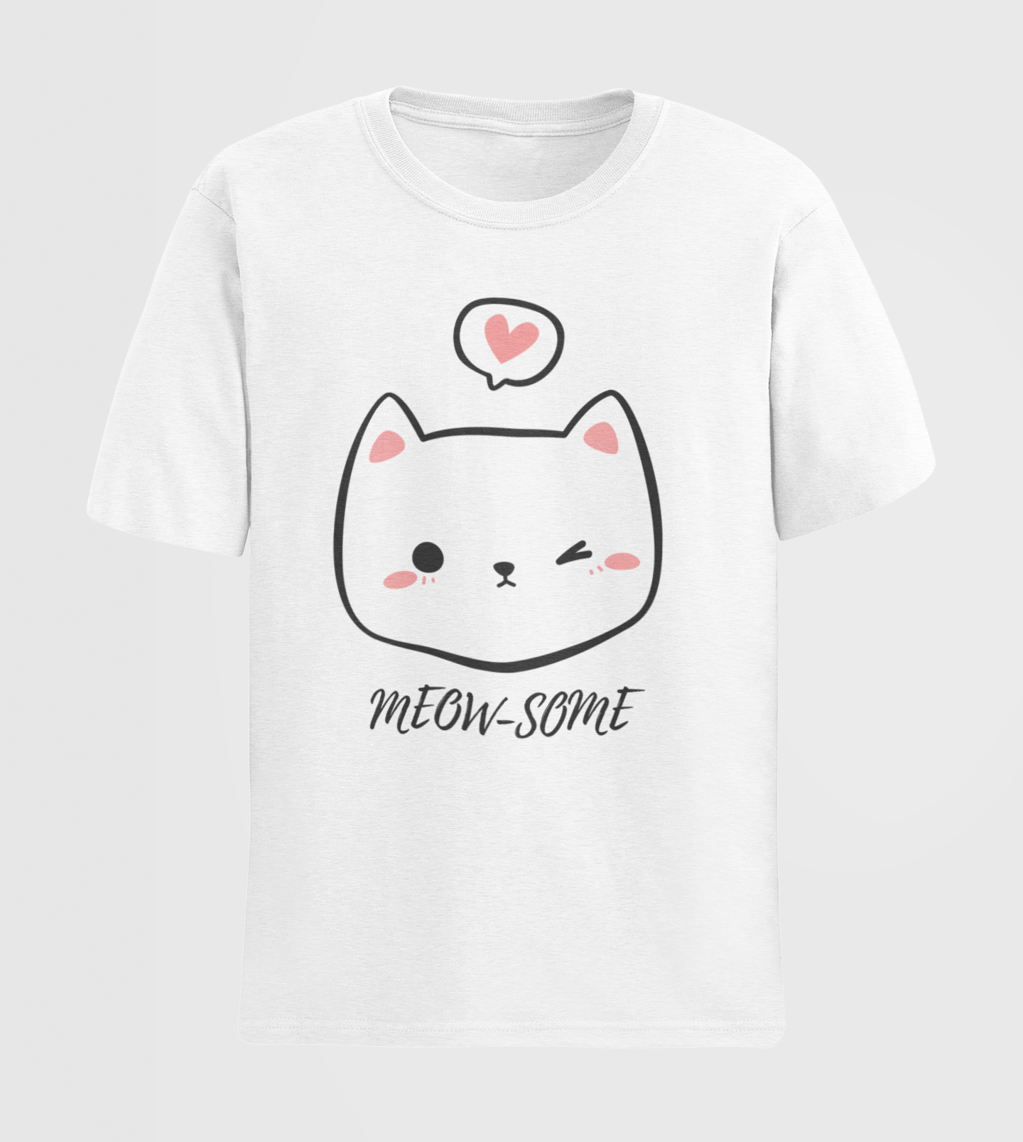 Meowsome Round Neck T-shirt